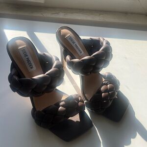 Steve Madden Dark Brown Braided Heels